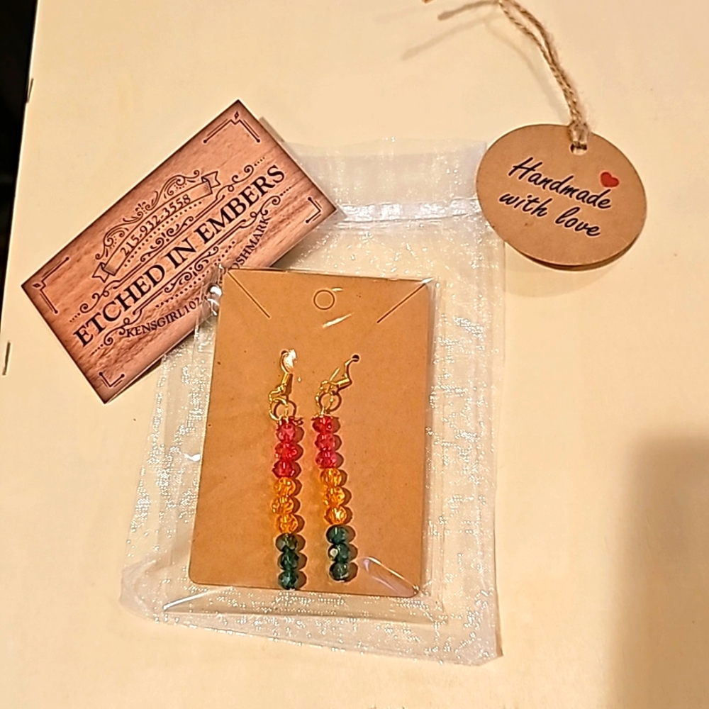 Rasta inspired handmade earrings